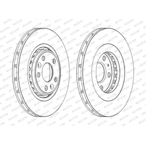 FERODO Disques de frein pour RENAULT: Talisman, Scénic, Mégane, Clio, Latitude, Laguna, Espace (Ref: DDF1727C) pas cher