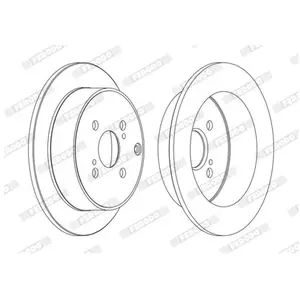 FERODO Disques de frein pour TOYOTA: Corolla Verso (Ref: DDF1409C) pas cher