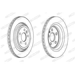 FERODO Disques de frein pour VOLVO: XC 70, S60, V60, V70, S80 (Ref: DDF1681C) pas cher