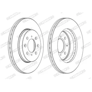 FERODO Disques de frein pour HONDA: Civic, Jazz (Ref: DDF1510C) pas cher
