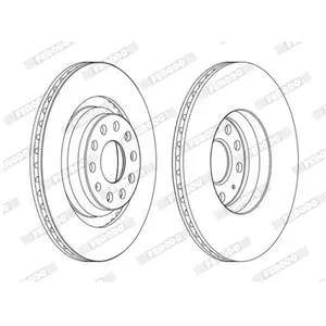 FERODO Disques de frein pour VOLKSWAGEN: Golf Cabriolet, Passat, Golf, Tiguan, Arteon, Scirocco, Eos, T-Roc, CC & SKODA: Superb (Ref: DDF1503C) pas cher