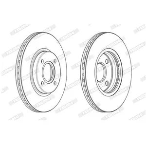 FERODO Disques de frein pour FORD: Courier, B-Max, Fiesta (Ref: DDF2461C) pas cher