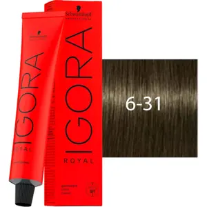 Schwarzkopf Coloration Igora Royal 6-31 Blond Foncé Mat Cendré Schwarzkopf 60ml pas cher