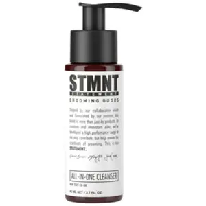 STMNT Grooming Goods Nettoyant tout-en-un | Avec charbon actif et menthol | Sans sulfates (SLS**) ni huiles de silicone | Nettoyage quotidien pour tout le corps 80 ml
