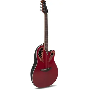 Ovation CE48-RR Celebrity Super Shallow Ruby Red elektrisch-akoestisch... pas cher