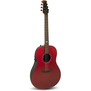 Ovation Pro Series Ultra 1516VRM-G Vampira Red elektrisch-akoestische gitaar met soft case pas cher