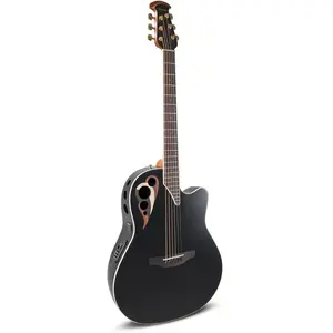 Ovation Celebrity Elite Deluxe Deep Contour CDX40-5-G Black Satin elektrisch-akoestische westerngitaar pas cher