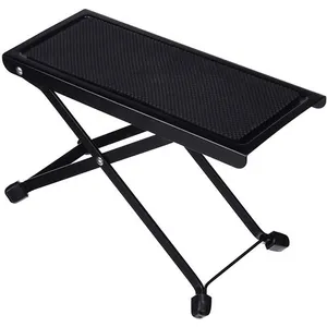 BSX 536500 Repose-pied pour guitare hauteur réglable 12-23cm - Noir pas cher