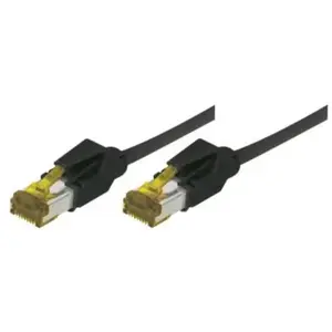 EXC CUC Cordon RJ45 sur câble catégorie 7 S/FTP LSOH snagless noir - 1 m pas cher