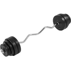 MOVIT Set d'haltères 35 kg avec barre curl 120 cm pas cher