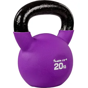 Kettlebell en néoprène 2   24 kg 20 KG MOVIT pas cher