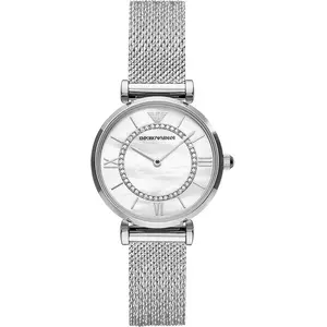 Emporio Armani Montre Femme Emporio Armani En Acier Inoxydable Gris pas cher
