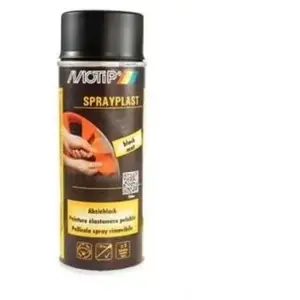 Bombe de peinture noir mat élastomère pelable Motip Sprayplast 396519 pour moto pas cher