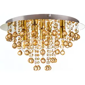 Globo - plafonniere - LONDON - goud - glas - Ø 46cm - E14 - 63040545 pas cher