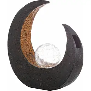 NINO Lampe solaire d'extérieur lumière décorative de patio demi-lune extéri... pas cher