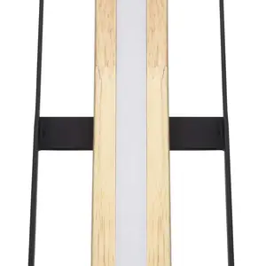 Comparateur de prix : NOWA Plafonnier lampe de salon lampe de plafond noir bambou naturel dimmable l 46 cm