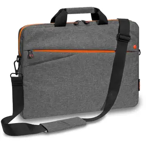 PEDEA Sac à bandoulière pour ordinateur portable jusqu'à 17,3" Gris/orange pas cher