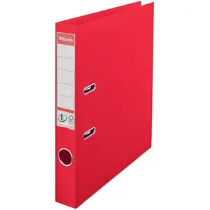 Esselte, Classeurs à levier A4 N°1, Rouge, Dos de 50 mm, Plastique, Lot de 1, Gamme Vivida, 624072 pas cher