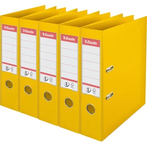 Esselte 162520 Lot de 5 Classeurs à levier A4 75 mm Jaune pas cher