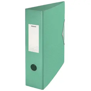 Esselte - Classeur à Levier, Capacité 500 Feuilles, Dos de 82 mm, Classeur A4 Léger, Maison / Bureau, Motif Texturé, Gamme Colour'Breeze, Vert, 626218 pas cher