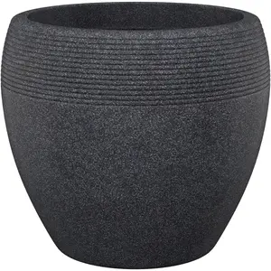 SCHEURICH Pot en plastique rotomoulé Lineo 282 - 48 x 39 cm - Noir gra... pas cher