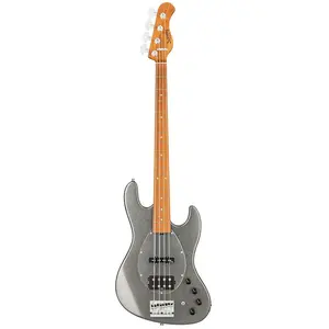Sadowsky MetroExpress Vintage M/J Bass Roasted Maple Solid Silver Metallic High Polish elektrische basgitaar met gigbag pas cher