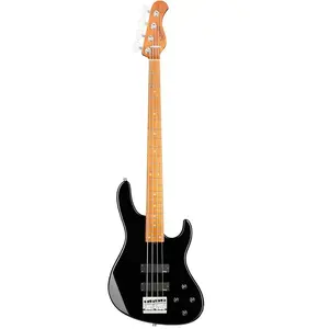 Sadowsky MetroExpress 24-fret Modern Roasted Maple Solid Black High Polish elektrische basgitaar met gigbag pas cher