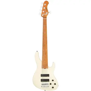 Sadowsky MetroExpress 24-5 Modern Roasted Maple Solid Olympic White High Polish 5-snarige elektrische basgitaar met gigbagVendu parbax-music