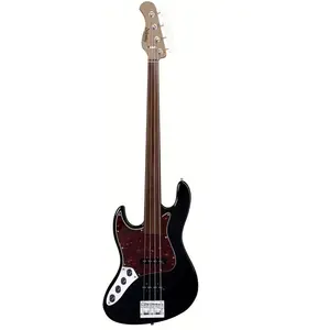 Sadowsky MetroExpress Vintage J/J Bass Morado Solid Black linkshandige fretloze elektrische basgitaar