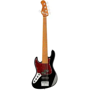 Sadowsky MetroExpress Hybrid P/J Bass Roasted Maple Solid Black High Polish linkshandige 5-snarige basgitaar met gigbag pas cher