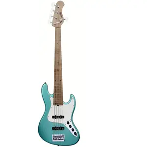 Sadowsky MetroExpress Vintage J/J Bass Roasted Maple Solid Sage Green Metallic 5-snarige elektrische basgitaarVendu parbax-music