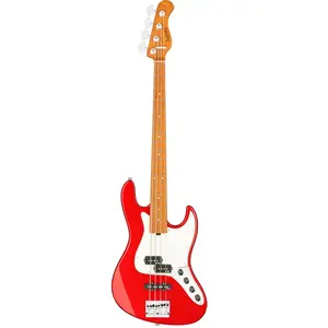Sadowsky MetroExpress Hybrid P/J Bass Roasted Maple Solid Candy Apple Red Metallic High Polish elektrische basgitaar met gigbagVendu parbax-music