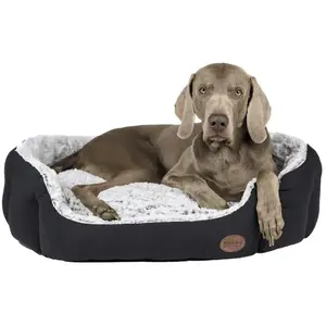 Nobby Cacho Lit Confort Ovale pour Chien Gris Foncé 55 x 50 x 21 cm pas cher