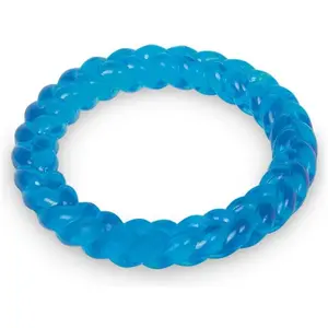 Nobby TPR Anneau Tressé Jouet pour Chien Bleu Diamètre 14,5 cm