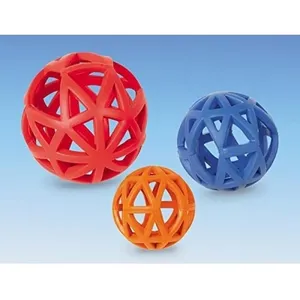 NOBBY BALLE CREUSE EN CAOUTCHOUC JOUET POUR CHIEN ASSORTIMENT 7 CM pas cher