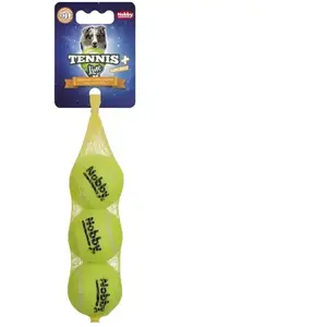Nobby Lot de 3 balles de tennis avec squeaker assorties S 5 cm pas cher