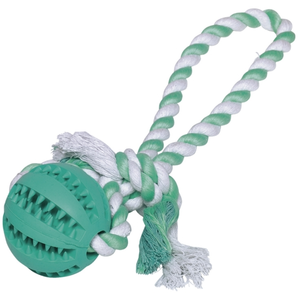 Nobby Balle en Caoutchouc avec Corde « Dental Line » : Ø 7 cm - Balle avec Corde : 30 cm. pas cher
