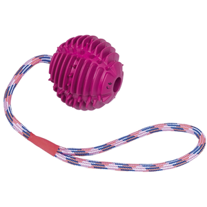 Nobby Ballon en caoutchouc plein avec corde de 7,5 cm - Corde de 30 cm pas cher
