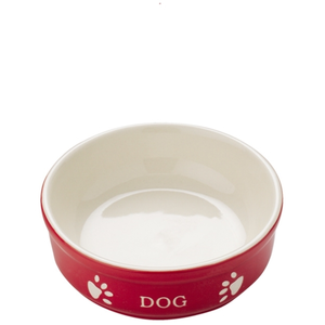 Nobby Mangeoire en Terre Cuite pour Chien Motif Dog Rouge Diamètre 12 cm pas cher