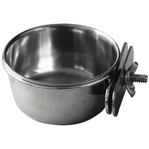 Nobby Mangeoire Inoxydable + 1 Vis pour Oiseau 0,90 L 15 cm