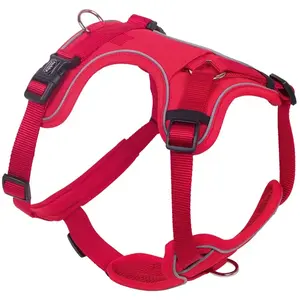 Nobby 80408-01 Harnais Mailo Rouge Taille M : poitrine 35-50 cm, ventre 60-75 cm, largeur 20 mm pas cher