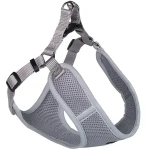 Nobby Harnais Mesh Reflect Gris Largeur : 15 mm L : 48-56 cm + 50 cm pas cher
