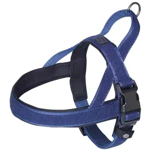 Nobby Harnais norvégien Linen Deluxe Bleu Taille L 38-50 cm + 36 cm La... pas cher