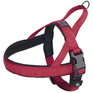 Nobby Linen Deluxe Harnais norvégien Rouge Taille L : 38-50 cm + 36 cm Largeur : 20/25 mm pas cher
