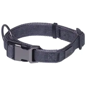 Nobby Collier Linen Deluxe Noir/Gris L 23-30 cm l 16 mm 1 pièce pas cher