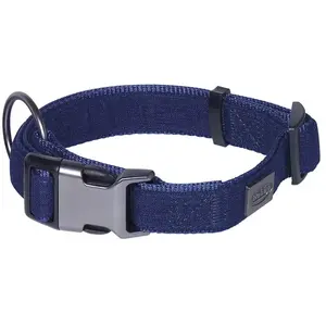 Nobby Collier Linen Deluxe Bleu L 28-40 cm l 20 mm 1 pièce pas cher