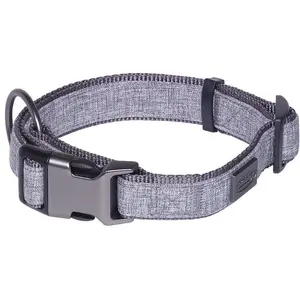 Nobby Collier Linen Deluxe Gris L 28-40 cm l 20 mm 1 pièce pas cher