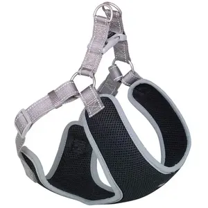 Nobby Harnais Black Mesh Reflect Gris L : 41-46 cm + 42 cm Largeur : 10 mm pas cher