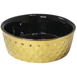 Nobby 82437 Gamelle en céramique Doré/noir Ø 20 x 7 cm 1 l pas cher