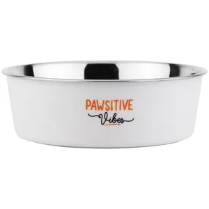 Nobby Fusion Gamelle antidérapante en acier inoxydable Blanc Ø 20 cm env. 1800 ml pas cher